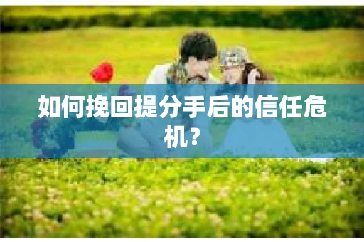 如何挽回提分手后的信任危机？