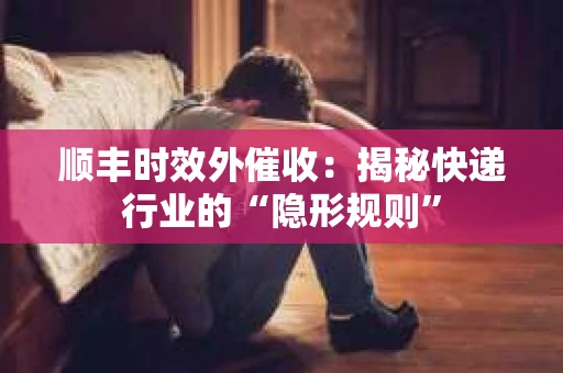 顺丰时效外催收:揭秘快递行业的“隐形规则” 顺丰时效外催收:揭秘快递行业的“隐形规则”