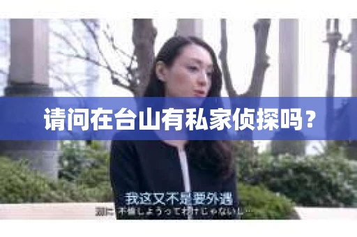 请问在台山有私家侦探吗？