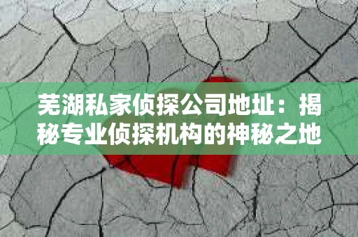 芜湖私家侦探公司地址：揭秘专业侦探机构的神秘之地