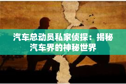 汽车总动员私家侦探：揭秘汽车界的神秘世界