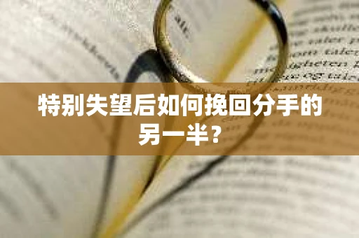 特别失望后如何挽回分手的另一半？