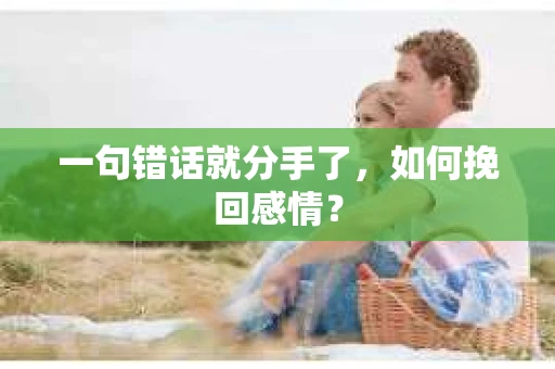 一句错话就分手了，如何挽回感情？