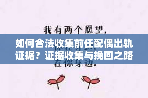 如何合法收集前任配偶出轨证据？证据收集与挽回之路怎么办？