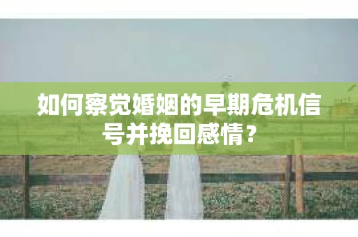 如何察觉婚姻的早期危机信号并挽回感情？